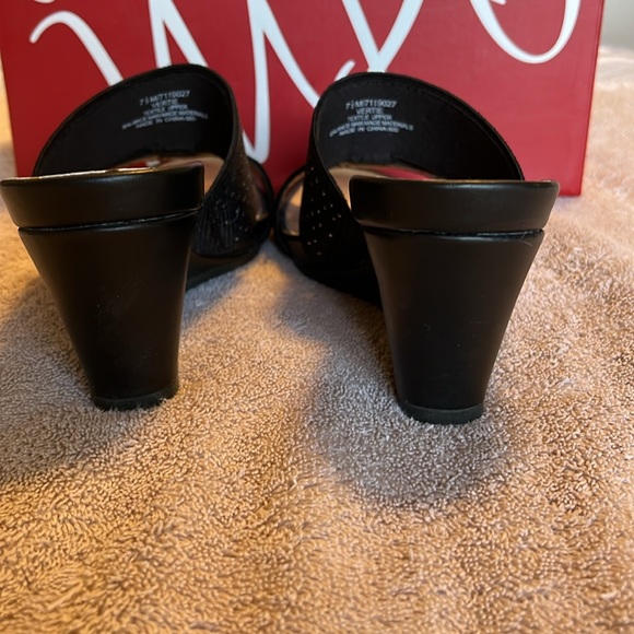 Excellent condition Impo memory foam slip on wedge shoes with rhinestones - Picture 6 of 11